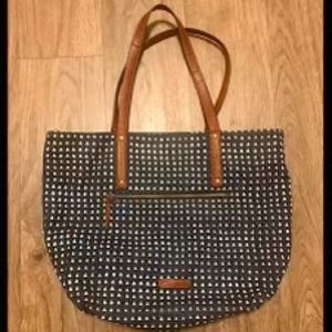LUCKY BRAND Canvas and Leather Tote Bag - GUC